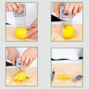 Vegetable Holder Slicer Stainless Steel Cutter