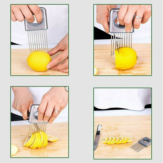 Vegetable Holder Slicer Stainless Steel Cutter