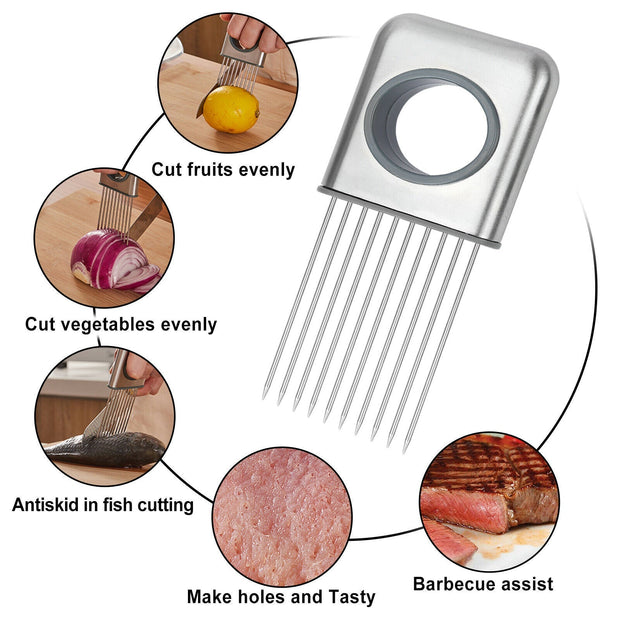 Vegetable Holder Slicer Stainless Steel Cutter