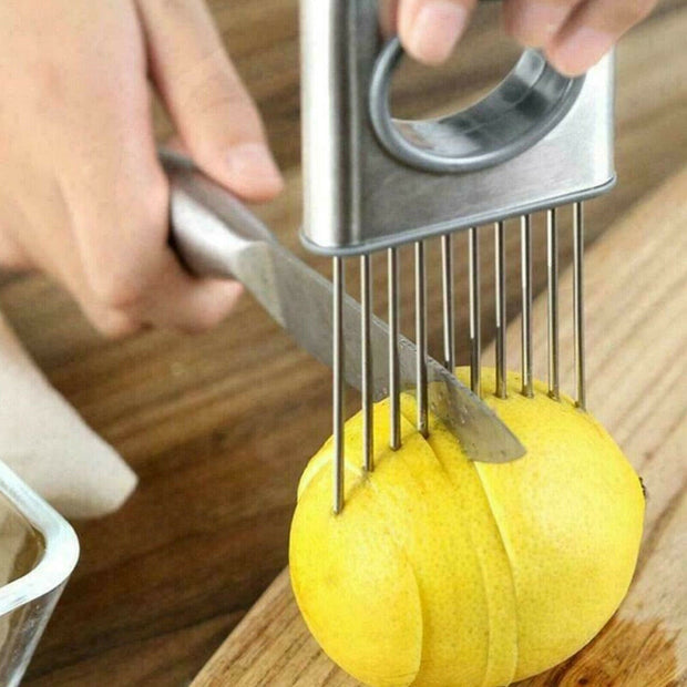Vegetable Holder Slicer Stainless Steel Cutter